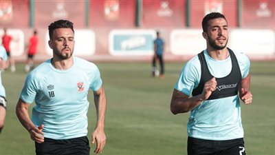 مران الأهلي.. محمد عبد المنعم فى التدريبات الجماعية للفريق