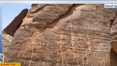 شاهد| باحث يوثق النخيل في الرسوم الصخرية بالجزيرة العربية قديمًا