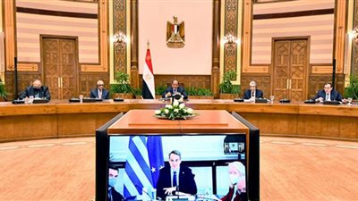 تفاصيل إجتماع الرئيس السيسي مع رئيس وزراء اليونان عبر الفيديو كونفرانس