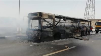 السيطرة على حريق أوتوبيس ركاب بالغردقة