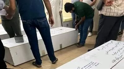 وصول جثامين 6 مصريين لقوا مصرعهم في حادث سير بالإمارات لأرض الوطن.. صور