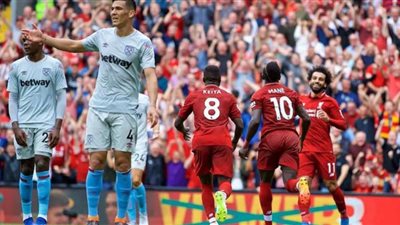 موعد مباراة ليفربول ووست هام في الدوري الإنجليزي والقنوات الناقلة