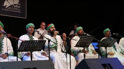 الحضرة تحيي حفل إنشاد ديني بساقية الصاوي.. صور