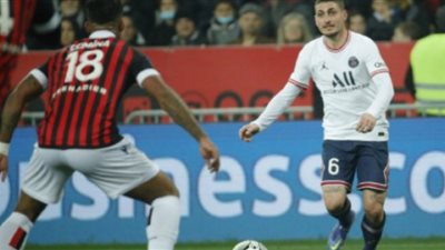 باريس سان جيرمان يخسر أمام نيس في الدوري الفرنسي