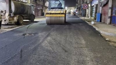 الإنتهاء من أعمال رصف وتطوير10 شوارع بمدينة أشمون