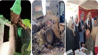 إزالة ٩ حالات تعدي على الأراضي الزراعية بالبحيرة