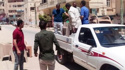 مغاغة تشن حملات مكثفة لإزالة الإشغالات بالطريق العام