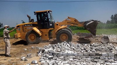 الوحدات المحلية بالدقهلية تتصدى للتعديات على الأراضي الزراعية