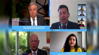 أشرف صبحي يلقي كلمة مصر بالمنتدى العالمي لتنمية الشباب بالصين