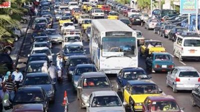 الحالة المرورية أعلى محور26 يوليو مساء اليوم