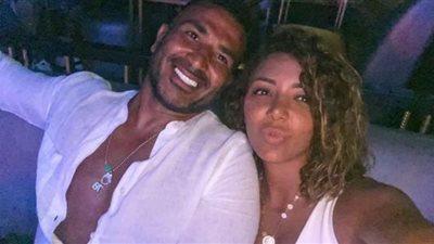 أحمد سعد يحتفل بعيد ميلاد زوجته (صورة)