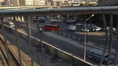 من الدائرى للكيت كات.. حركة السيارات أعلى كوبرى عرابي ظهر اليوم