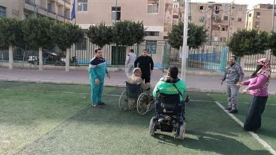 تدريب الرياضيين من أعضاء المشروع القومي لذوي القدرات والهمم بمركز شباب ناصر بالزقازيق