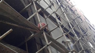 إصابة 5 أشخاص في حادث سقوط سقالة بالبحيرة