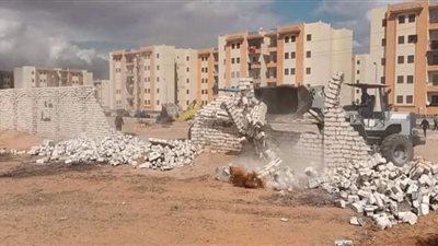 إزالة تعديات على مساحة 45 فدان بمدينة العاشر من رمضان