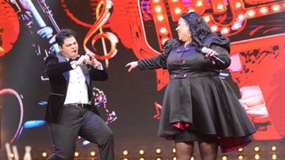 شيماء سيف وإسلام إبراهيم ضيوف أحمد فهمي في 