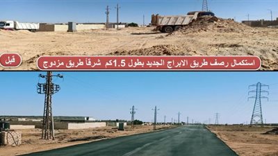 رصف وتطوير 3 محاور مرورية بالواحات البحرية بتكلفة 8 ملايين جنيه