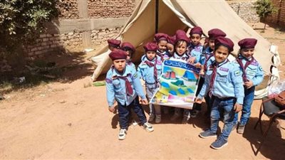 معسكر للكشافة الجوية بنادي شبان المراغة بسوهاج