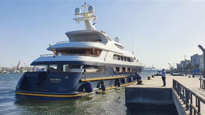 ميناء بورسعيد السياحي يستقبل اليخت الإنجليزي TANUSHA