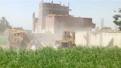 إزالة 366 حالة تعد على الأراضي في بني سويف