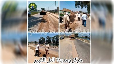 متابعة أعمال النظافة والإنارة بالتل الكبير