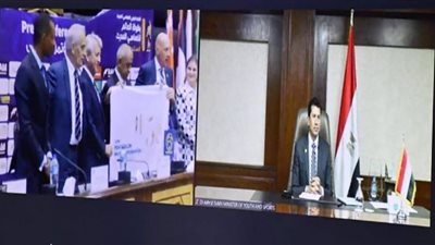 وزير الرياضة يشهد المؤتمر الصحفي لبطولة العالم للخماسي الحديث للكبار مصر 2022