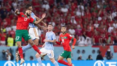 شوط سلبى لمنتخب إسبانيا أمام المغرب في كأس العالم