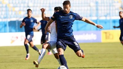 رمضان صبحي يتقدم لبيراميدز بالهدف الأول في شباك المقاولون العرب
