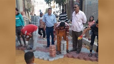 متابعة حالة النظافة بالمدارس وتركيب الإنترلوك بسنورس في الفيوم