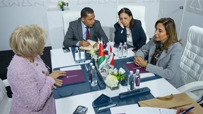 وزيرة الثقافة تجتمع مع مسؤولين بالوطن العربي لدعم التعاون المشترك