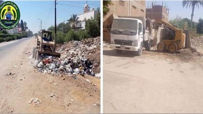 106 طن حصاد أعمال رفع القمامة بمدينة فايد