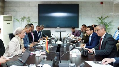 وزيرة البيئة ومحافظ الفيوم يترأسان لجنة مشروعات إعادة التوازن البيئي لبحيرة قارون.. صور
