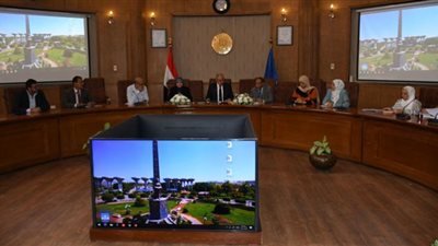 رئيس جامعة قناة السويس يجتمع بمنسقي برامج كليات جامعة الإسماعيلية الجديدة الأهلية