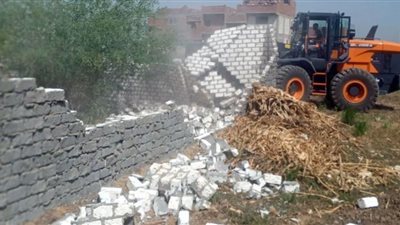 إزالة 413 حالة تعد فى المرحلة الثانية من الموجة الــ 20 لإزالة التعديات