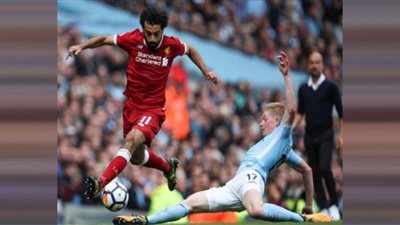 شاهد.. هدف محمد صلاح التاريخى فى شباك مانشستر سيتي الموسم الماضي