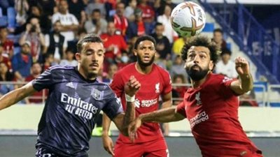 شاهد.. أسيست محمد صلاح في مباراة ليفربول وليون