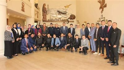 أعضاء برلمان شباب الشرقية يزورون مقر الكلية الجوية في بلبيس