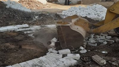 إزالة ٦ حالات تعدٍ على الأراضي الزراعية بالمنيا