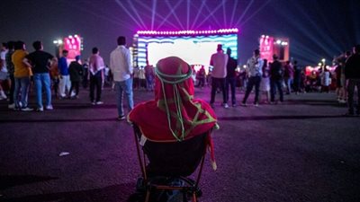 سقوط شاشة عرض قبل مباراة المغرب وفرنسا