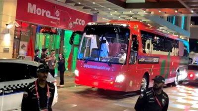 حافلة المغرب تصل ستاد البيت لمواجهة فرنسا في كأس العالم