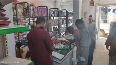 حماية المستهلك يتمكن من تحرير ٢٩ مخالفة متنوعة بأبو تشت