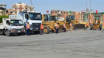 رئيس مدينة القصير يشهد الاستعدادات النهائية لإصطفاف المعدات صقر «١٠١»