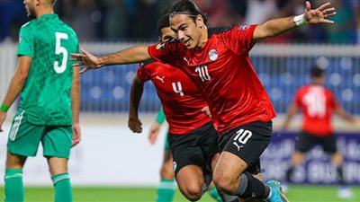 صلاح باشا يخطف الهدف الأول لمنتخب مصر أمام الجزائر فى كأس العرب للشباب