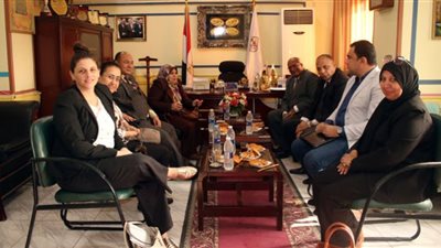 وكيل تعليم بنى سويف يستقبل وفد هيئة إنقاذ الطفولة الدولية لدعم مشروع قرية متعلمة
