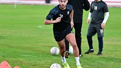 فقرة فنية للتصويب في مران الزمالك