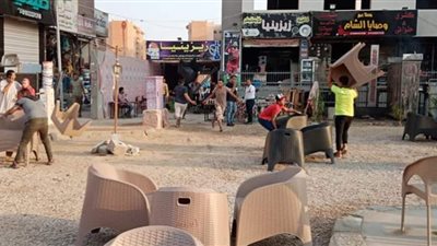 رفع الإشغالات والتعديات بالحي 16 بالعاشر من رمضان