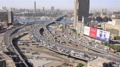 حركة السيارات بكوبري أكتوبر