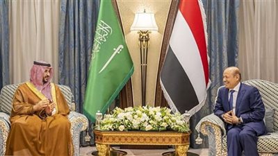 لقاء بين وزير الدفاع السعودي ورئيس مجلس القيادة الرئاسي اليمني