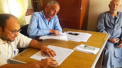 متابعة أعمال الحصر الحيازي والأسمدة بالجمعيات الزراعية بالفيوم