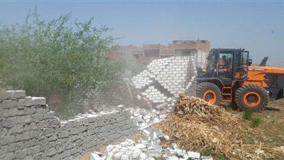 إزالة 52 حالة تعد على الأراضي في بني سويف